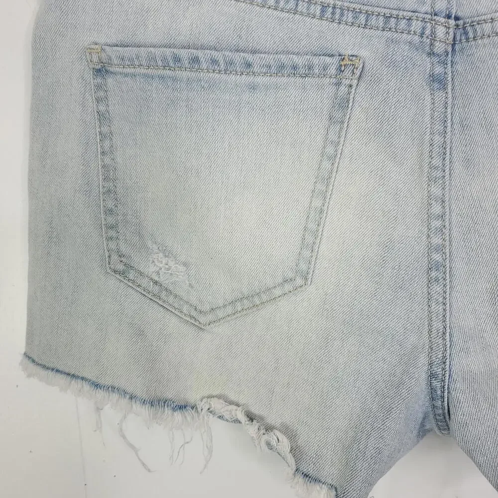 Old Navy Shorts Womens 6 Cut Off Denim Jean Light Wash Stretchy Mini Boyfriend